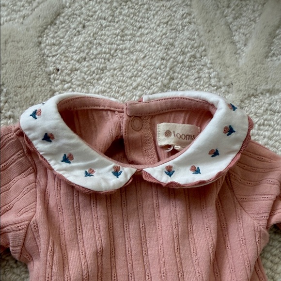 Pink Ribbed Kids One Piece - Picture 3 of 4